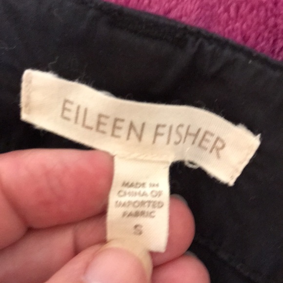 Eileen Fisher black crop pants size small - Picture 6 of 7